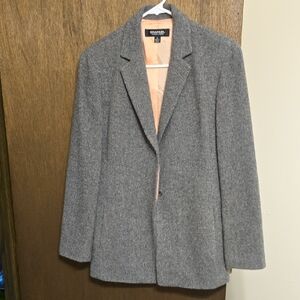 Emanuel Ungaro Gray Blazer with Peach Lining